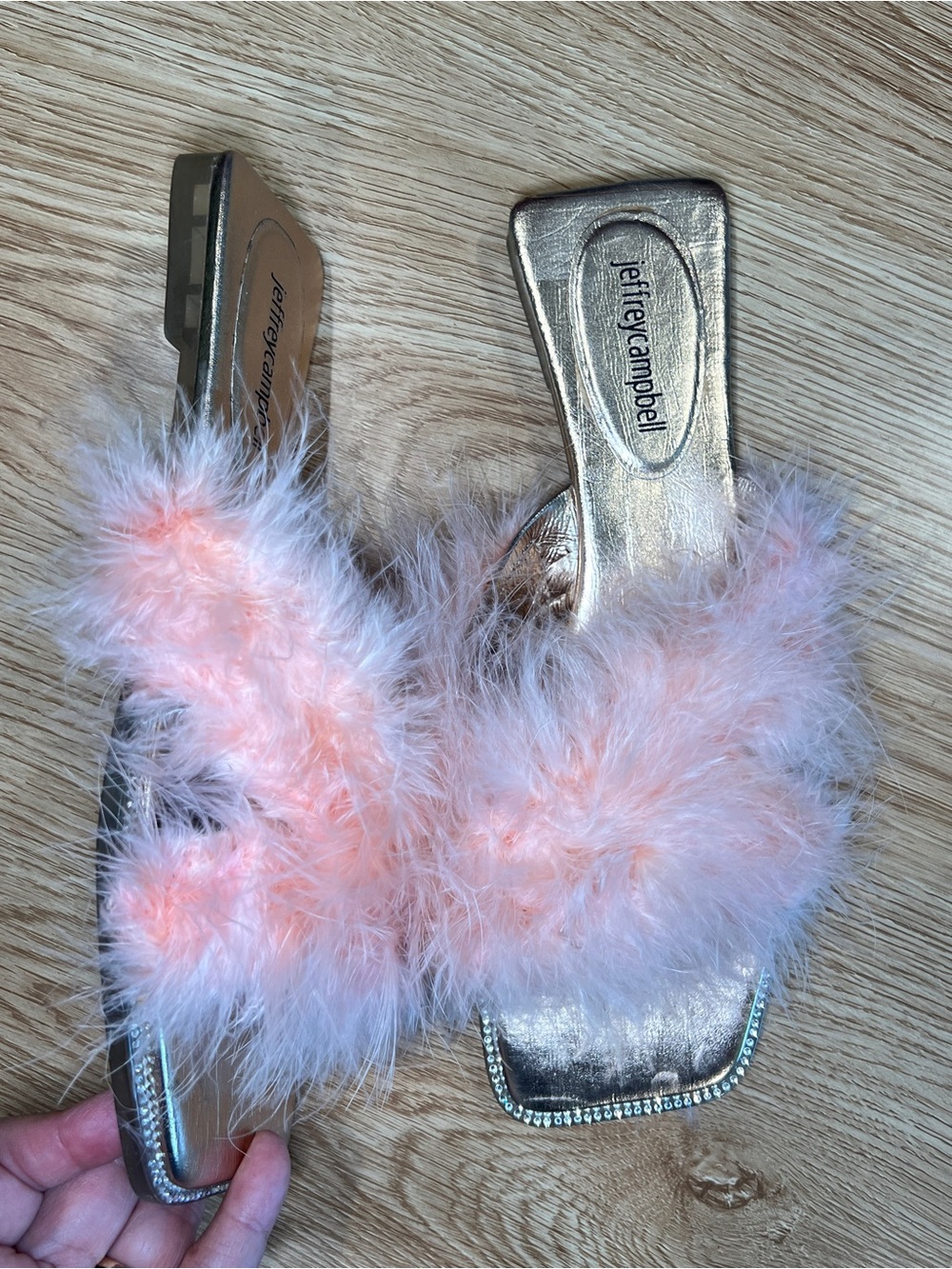 Jeffrey Campbell Crush On You Maribou Slippers size 10 - Picture 2 of 5